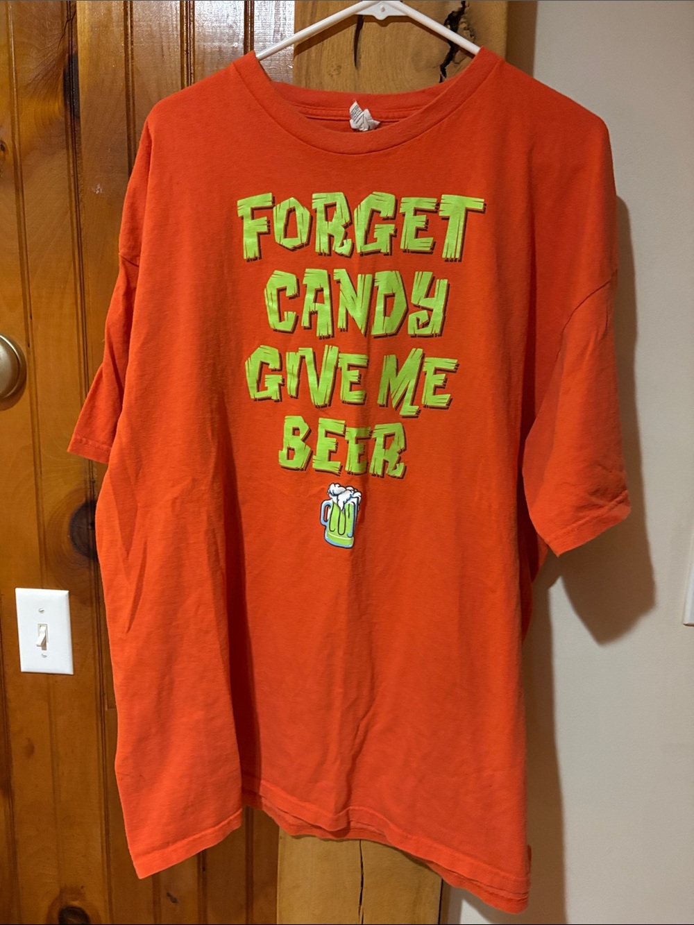 Delta Orange Short Sleeve Tee with Neon Green Graphic